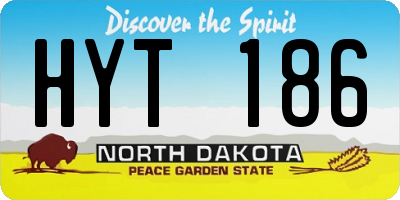 ND license plate HYT186