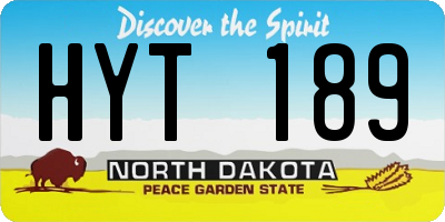 ND license plate HYT189