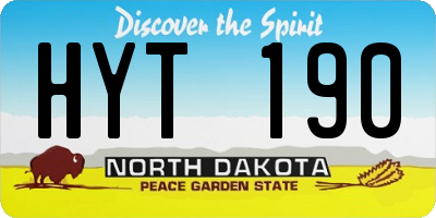 ND license plate HYT190