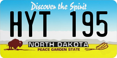 ND license plate HYT195