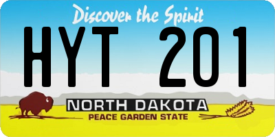 ND license plate HYT201