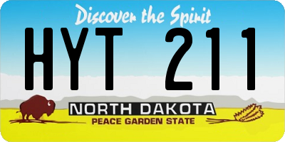 ND license plate HYT211