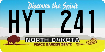 ND license plate HYT241