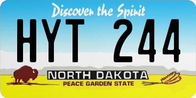 ND license plate HYT244