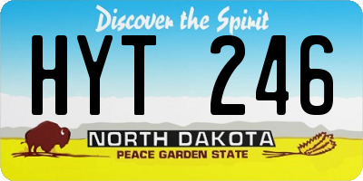 ND license plate HYT246