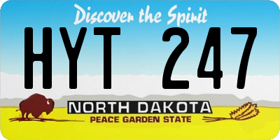 ND license plate HYT247
