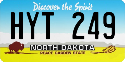 ND license plate HYT249