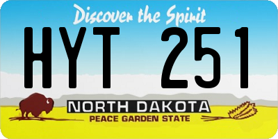 ND license plate HYT251