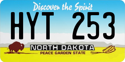 ND license plate HYT253