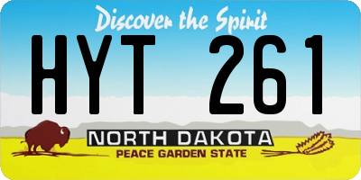 ND license plate HYT261
