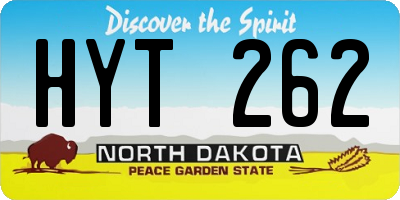 ND license plate HYT262