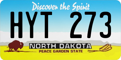 ND license plate HYT273
