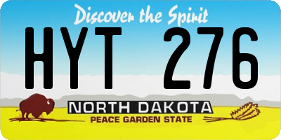 ND license plate HYT276