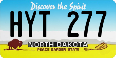 ND license plate HYT277