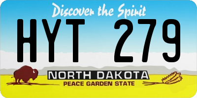 ND license plate HYT279