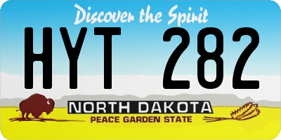 ND license plate HYT282