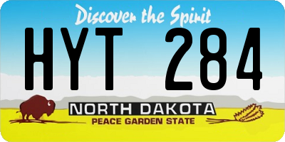ND license plate HYT284