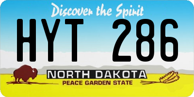 ND license plate HYT286