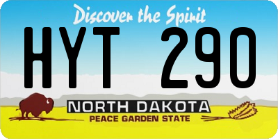ND license plate HYT290