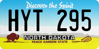 ND license plate HYT295