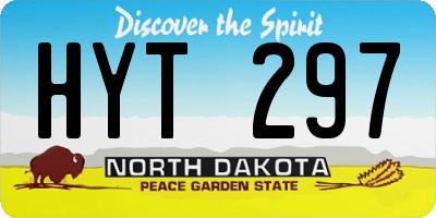 ND license plate HYT297