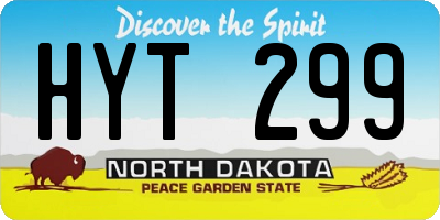 ND license plate HYT299