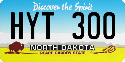 ND license plate HYT300