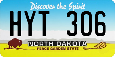 ND license plate HYT306