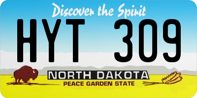 ND license plate HYT309