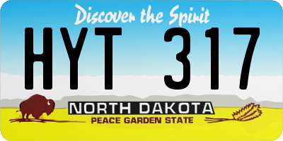 ND license plate HYT317