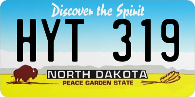 ND license plate HYT319