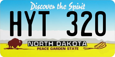 ND license plate HYT320