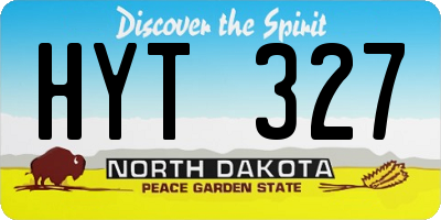 ND license plate HYT327