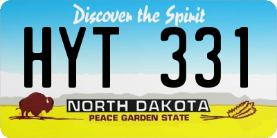 ND license plate HYT331