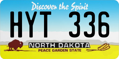 ND license plate HYT336