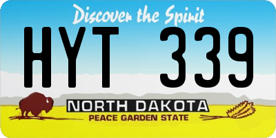 ND license plate HYT339