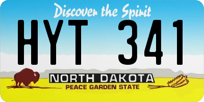ND license plate HYT341