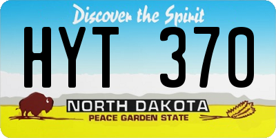 ND license plate HYT370