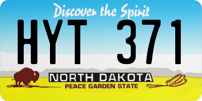 ND license plate HYT371