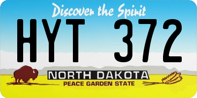 ND license plate HYT372
