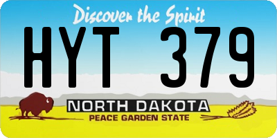 ND license plate HYT379