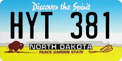 ND license plate HYT381