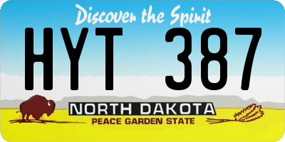 ND license plate HYT387