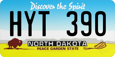 ND license plate HYT390