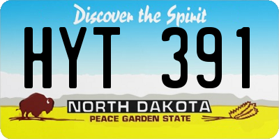 ND license plate HYT391