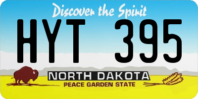 ND license plate HYT395