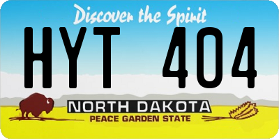 ND license plate HYT404