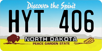 ND license plate HYT406