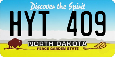 ND license plate HYT409