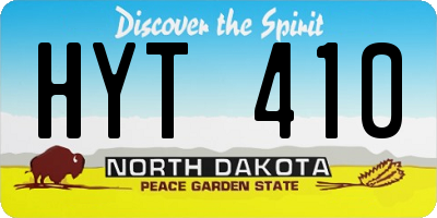 ND license plate HYT410